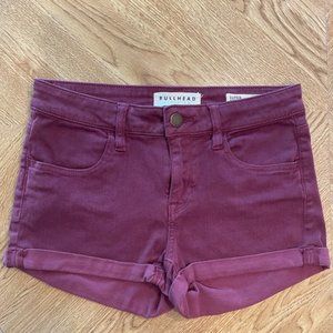Burgundy super stretch shorty Bullhead shorts